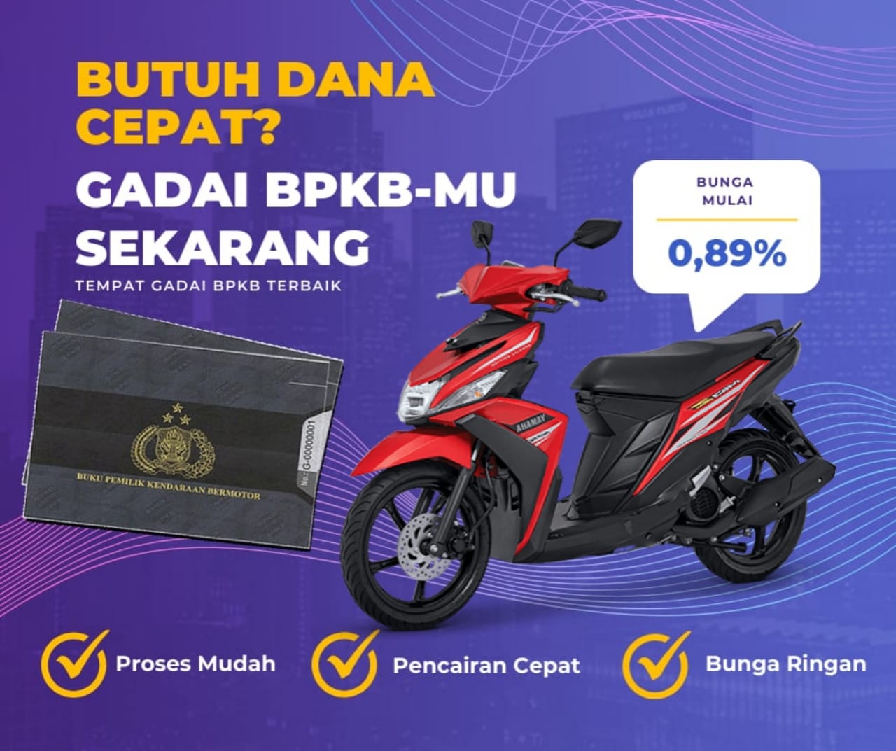 Pinjaman Dana Jaminan Bpkb Motor Yamaha Mio Z 125 Dapat Pinjaman Berapa? Seperti Ini Simulasinya